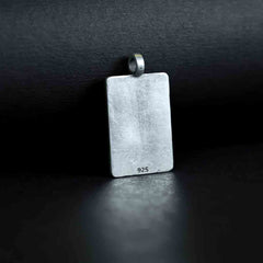 Meditating Shiv Silver Pendant