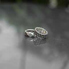 Silver Web band