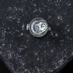 Wolf's Moon Button Clip