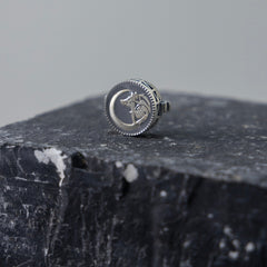 Wolf's Moon Button Clip