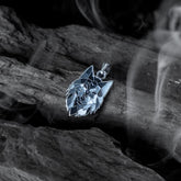 Dark faced wolf pendant