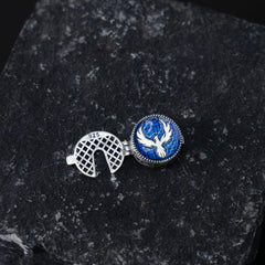 Silver Skybound Button Clip