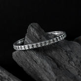 Silver Checkerboard open kada bracelet