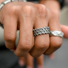 Silver Web band