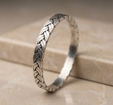 Full Braided Silver Kada