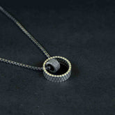 Double Ring Silver Pendant