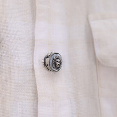 Lion’s Pride Pearl White Button Clip