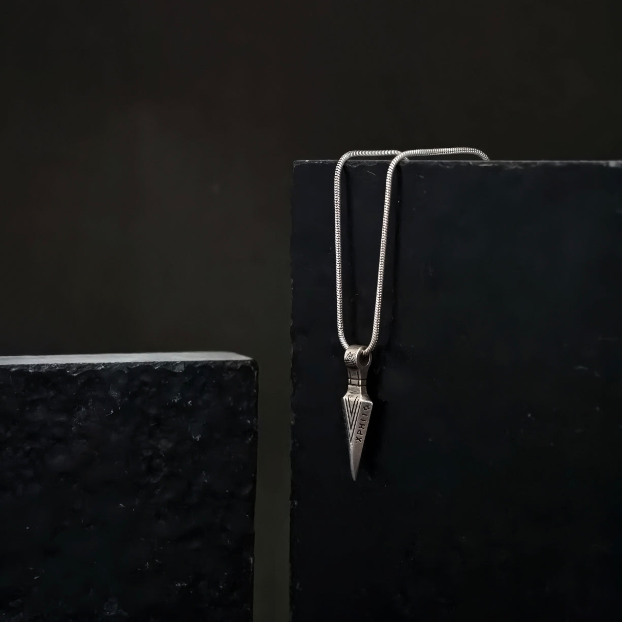 3D Sword Silver Pendant