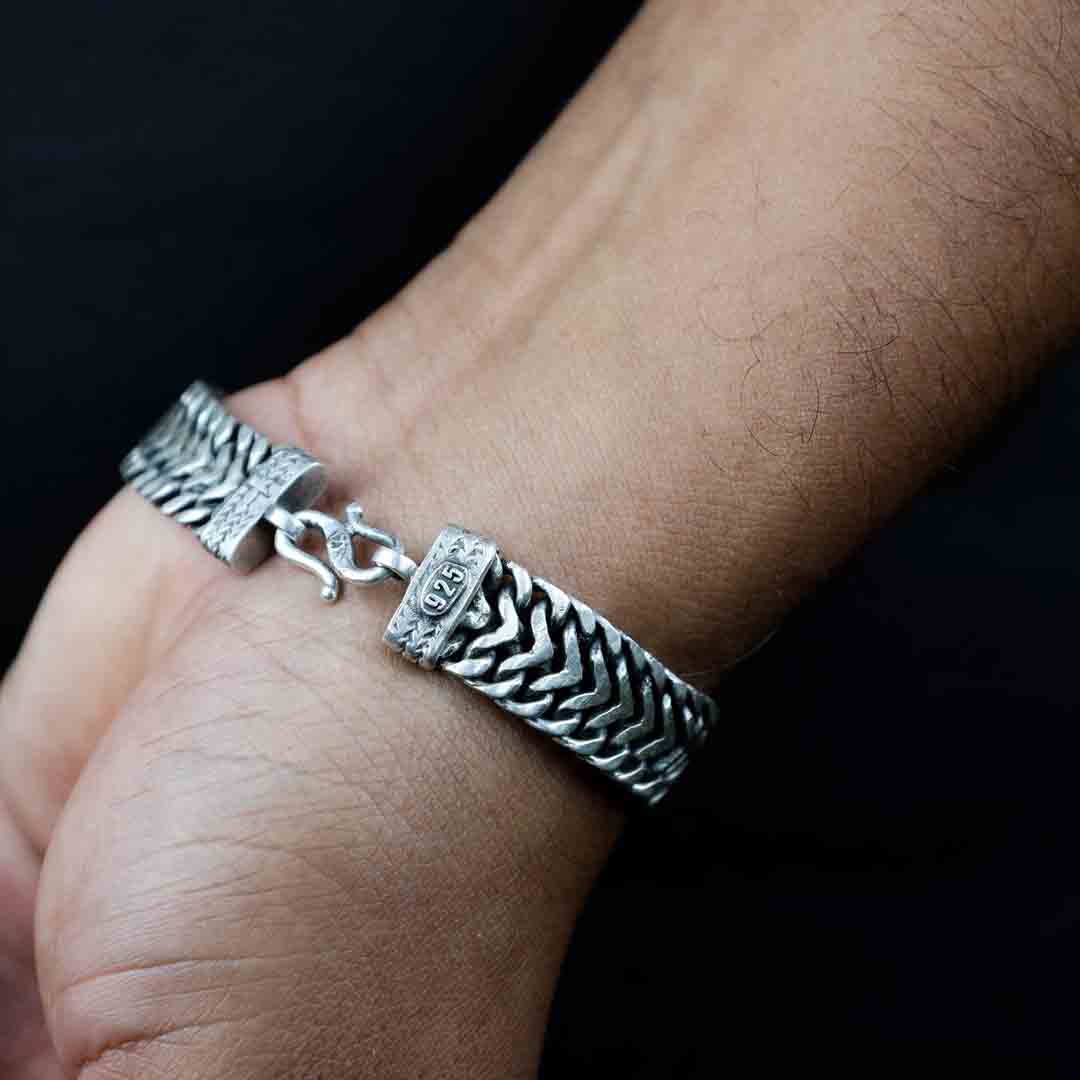 Victory Strap Silver Bracelet