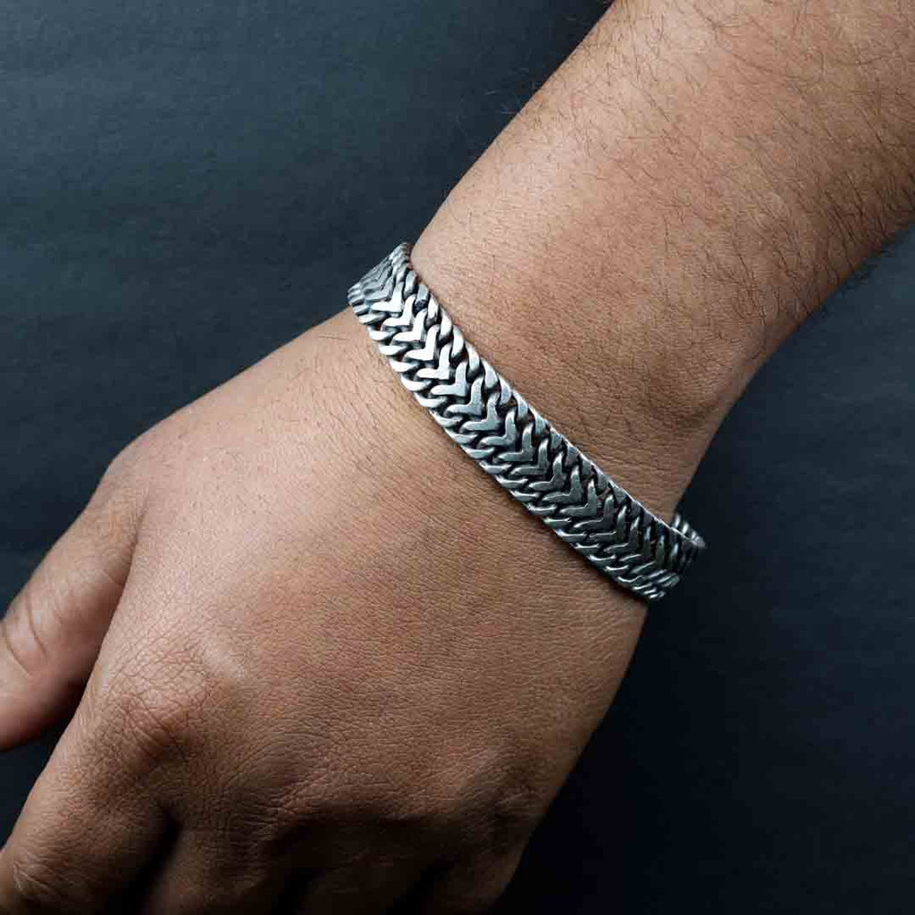Victory Strap Silver Bracelet