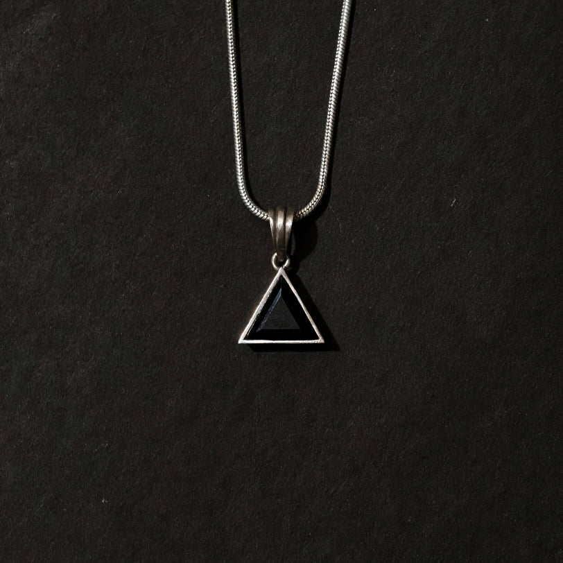 Obsidian Triangle Pendant