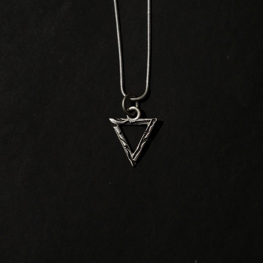 Hollow Triangle Silver Pendant