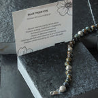 Blue tiger eye silver bracelet