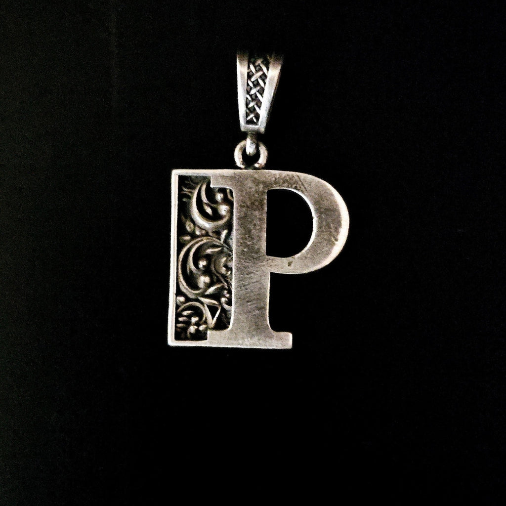 Alphabet silver Pendant