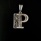 Alphabet silver Pendant