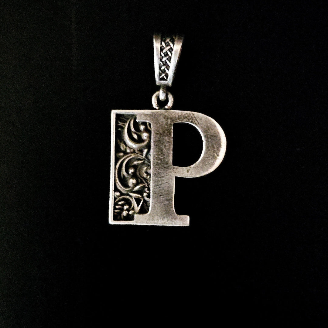Alphabet silver Pendant