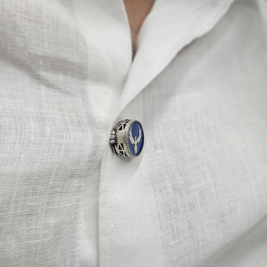 Silver Skybound Button Clip