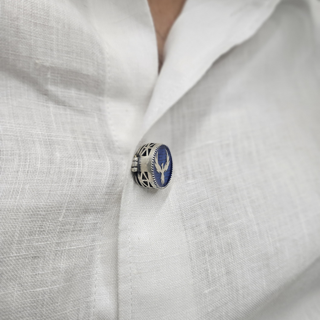 Silver Skybound Button Clip