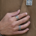 Silver Web band