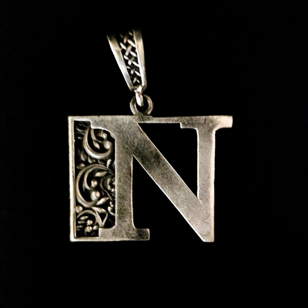 Alphabet silver Pendant