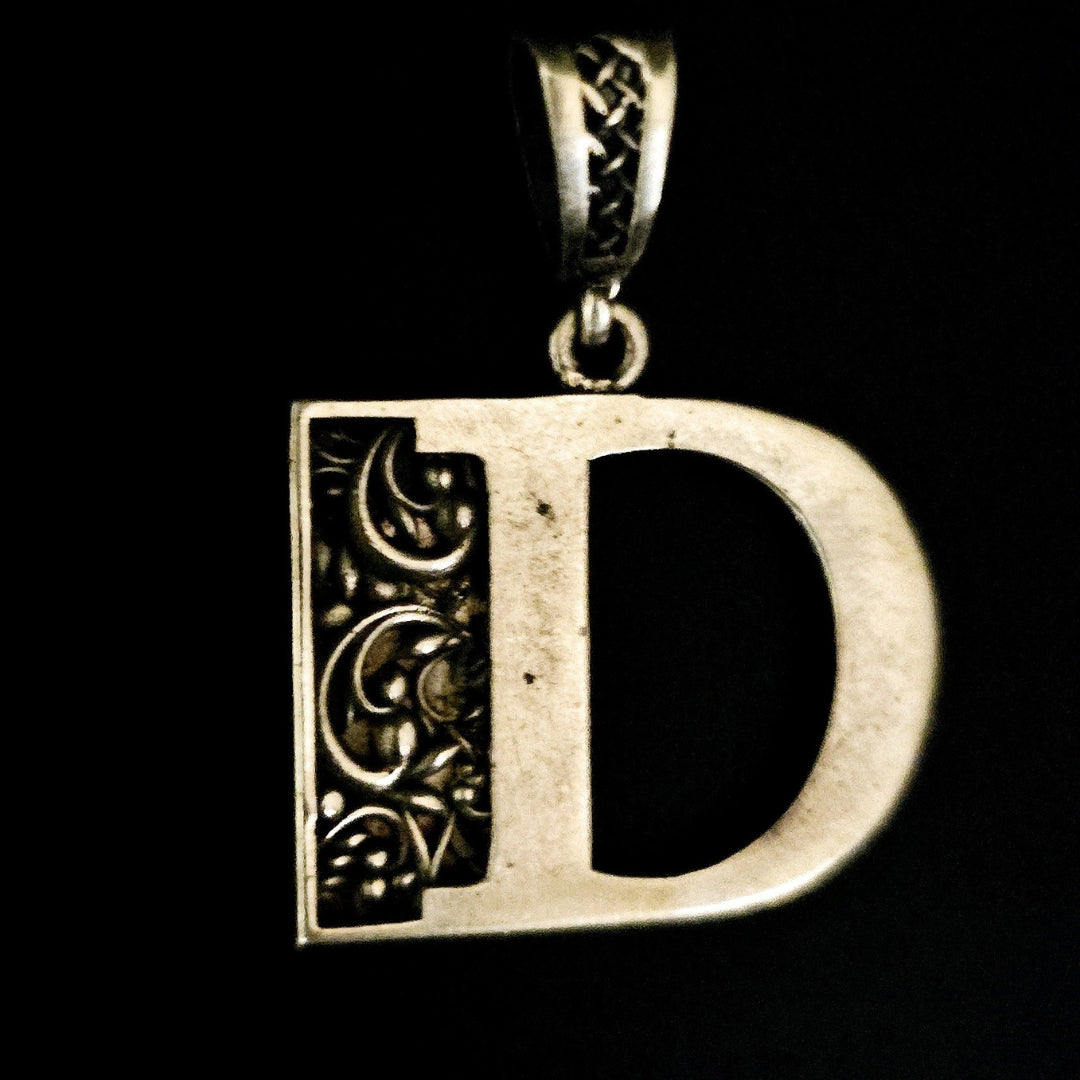 Alphabet silver Pendant