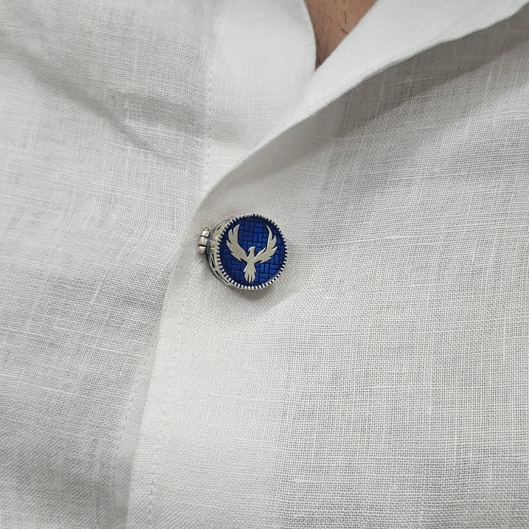 Silver Skybound Button Clip