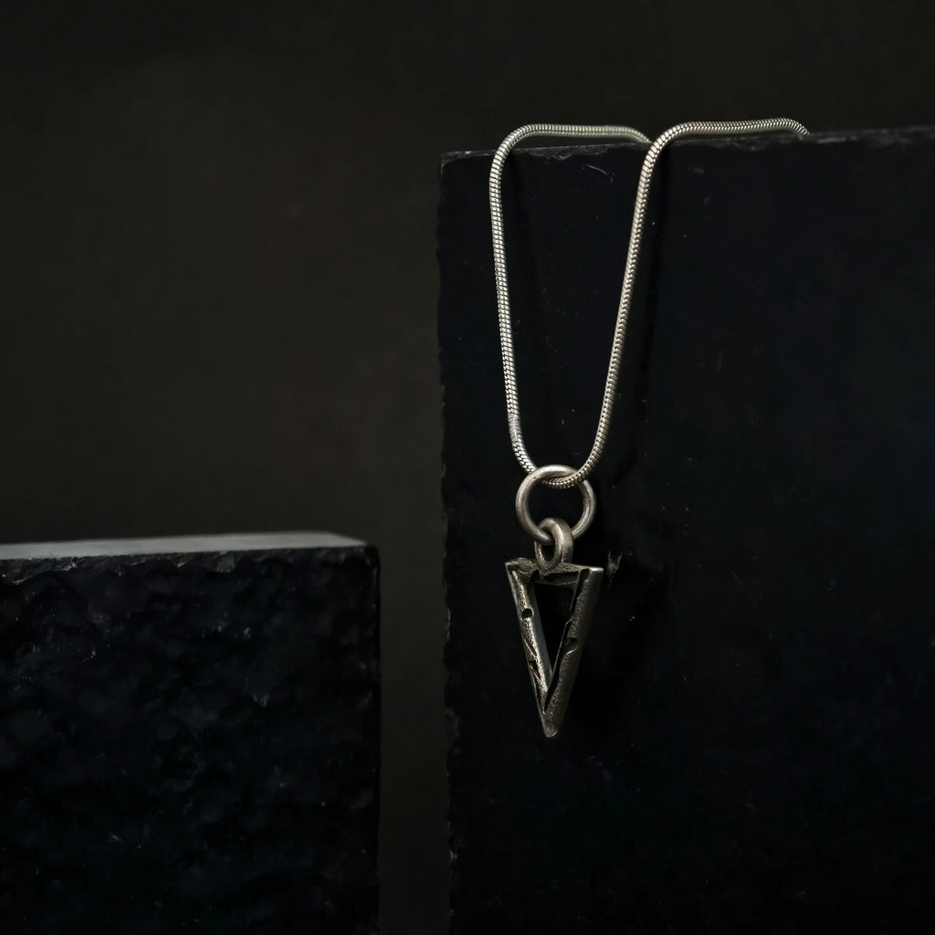 Hollow Triangle Silver Pendant