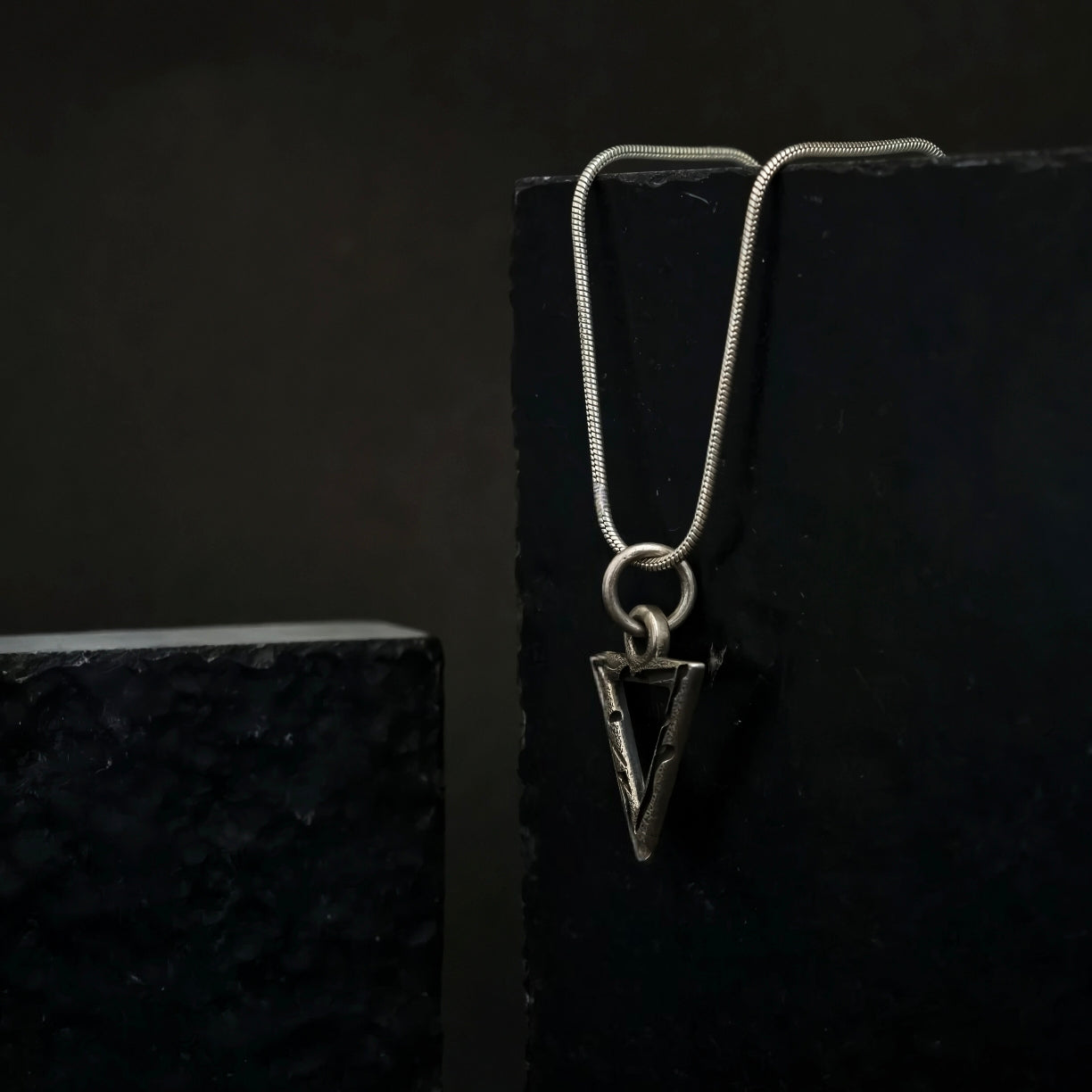 Hollow Triangle Silver Pendant