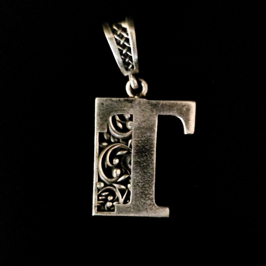 Alphabet silver Pendant