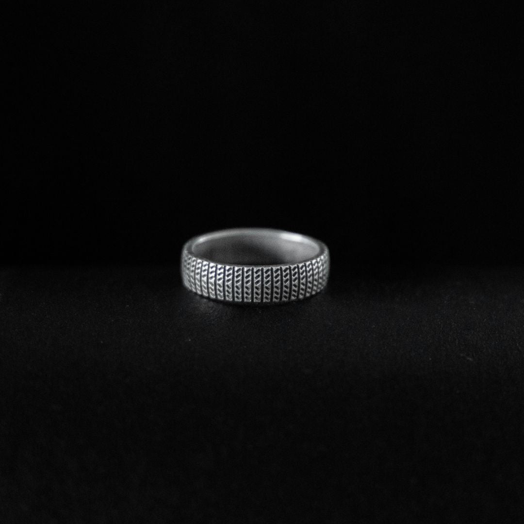 Sleek subtle silver band