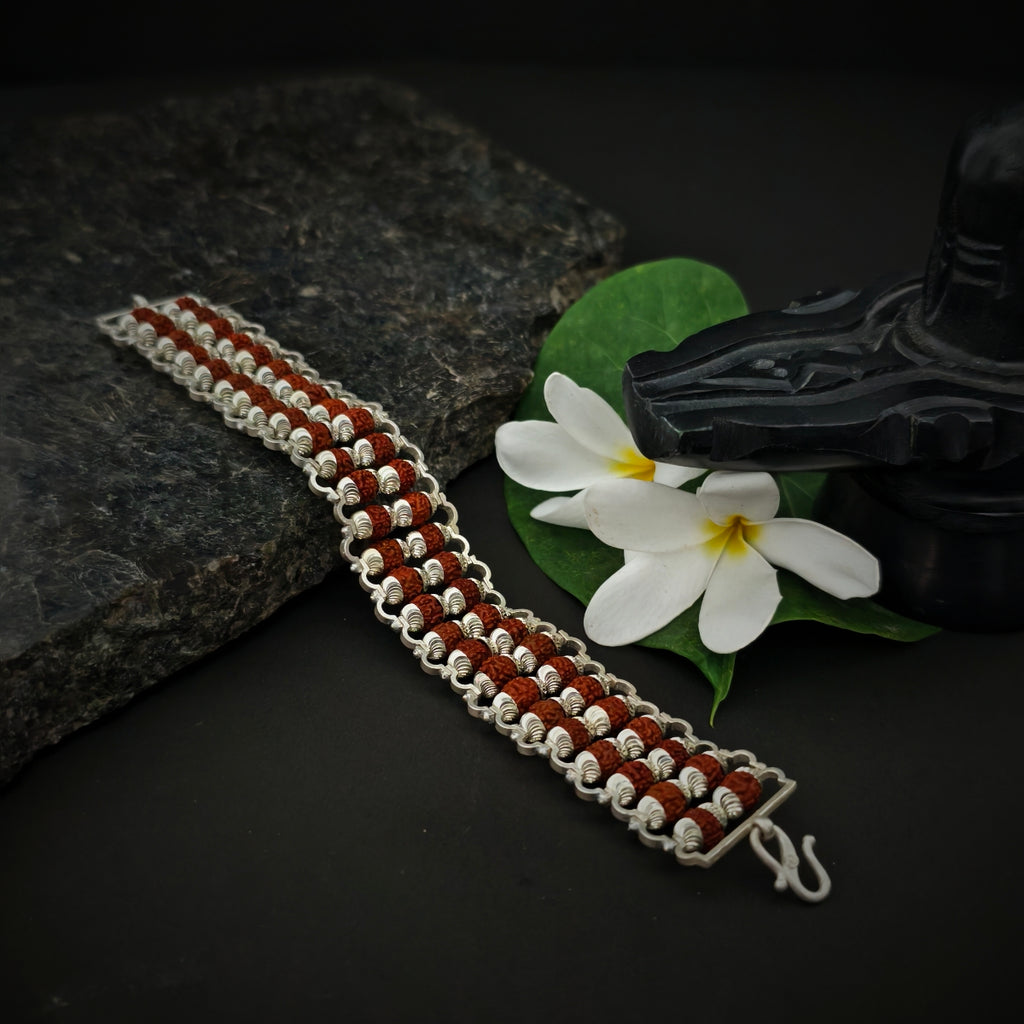 AGNI | 925 Silver Rudraksha Bracelet