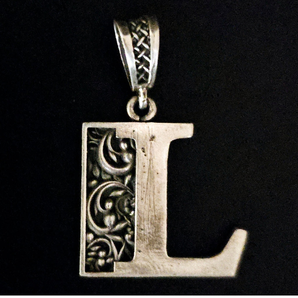 Alphabet silver Pendant