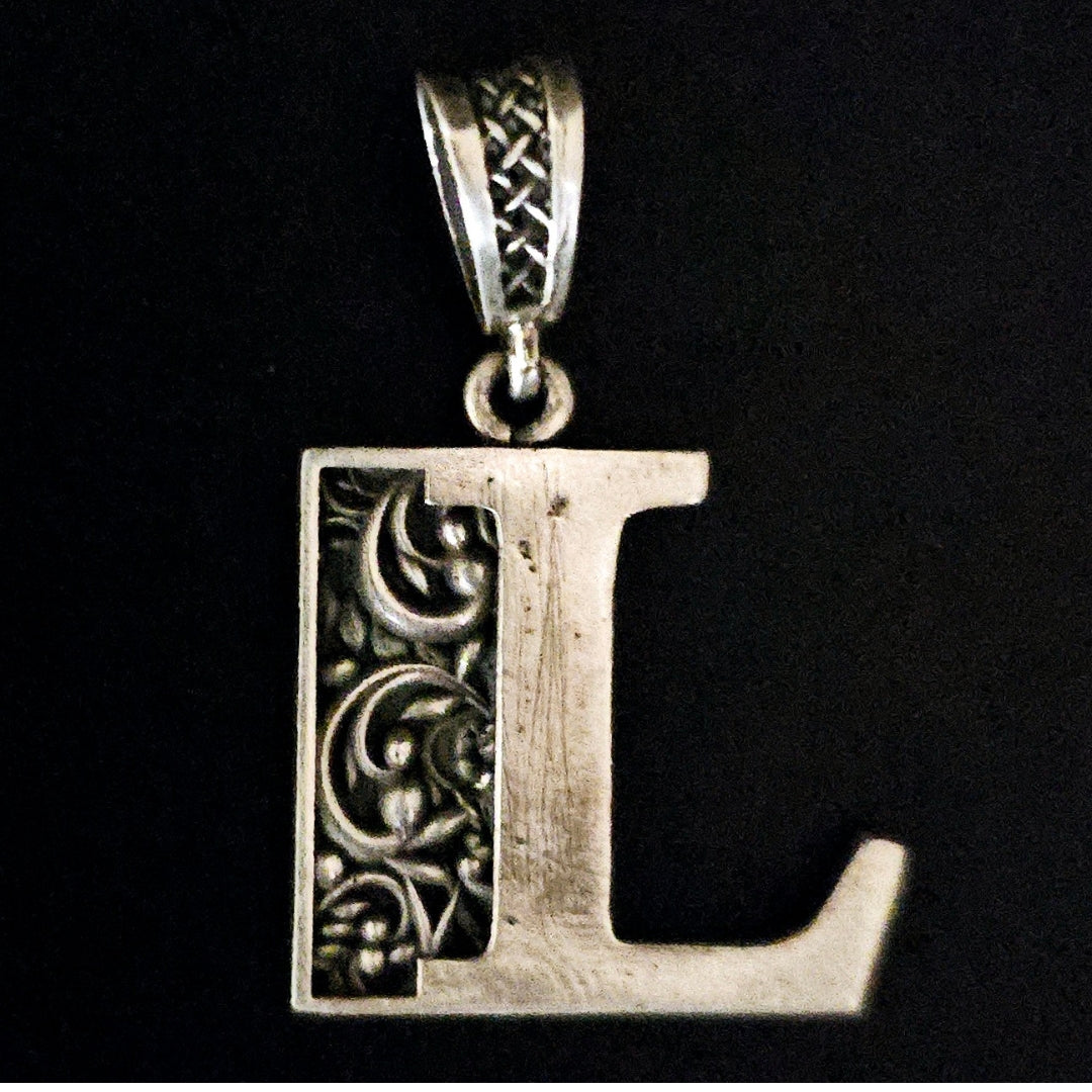 Alphabet silver Pendant