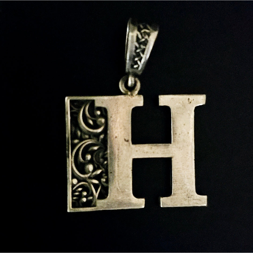 Alphabet silver Pendant