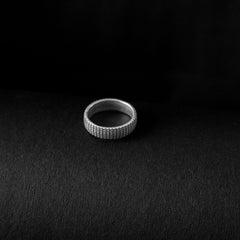 Sleek subtle silver band