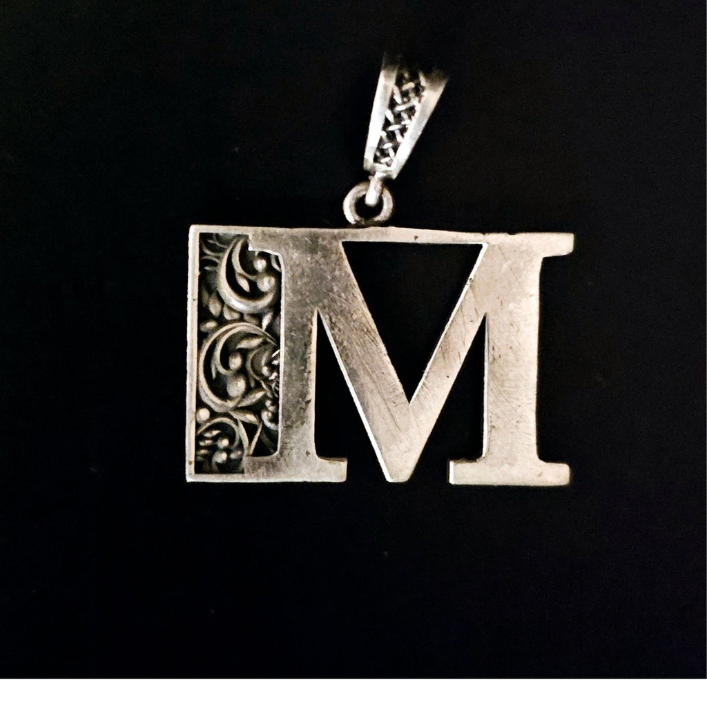 Alphabet silver Pendant
