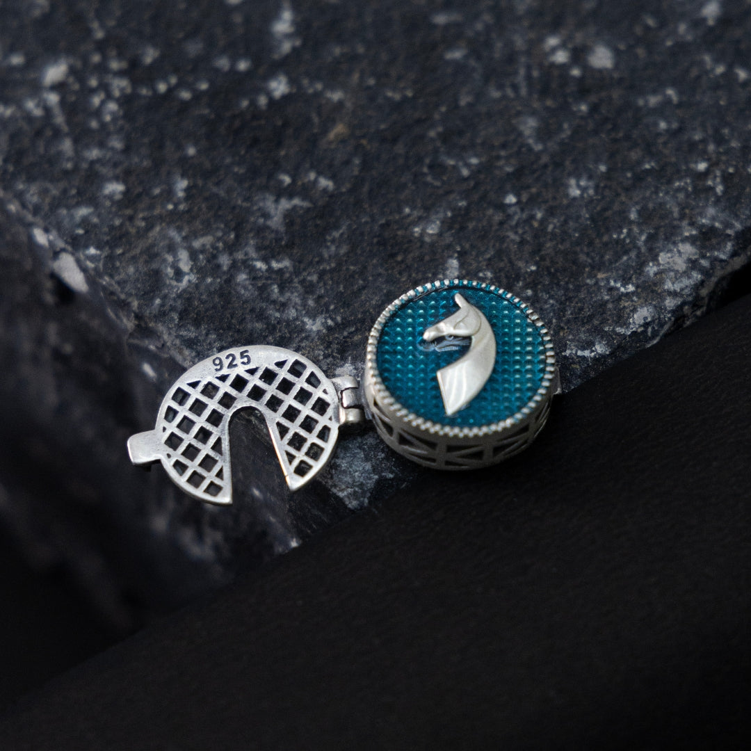 Galloping Stallion button clip