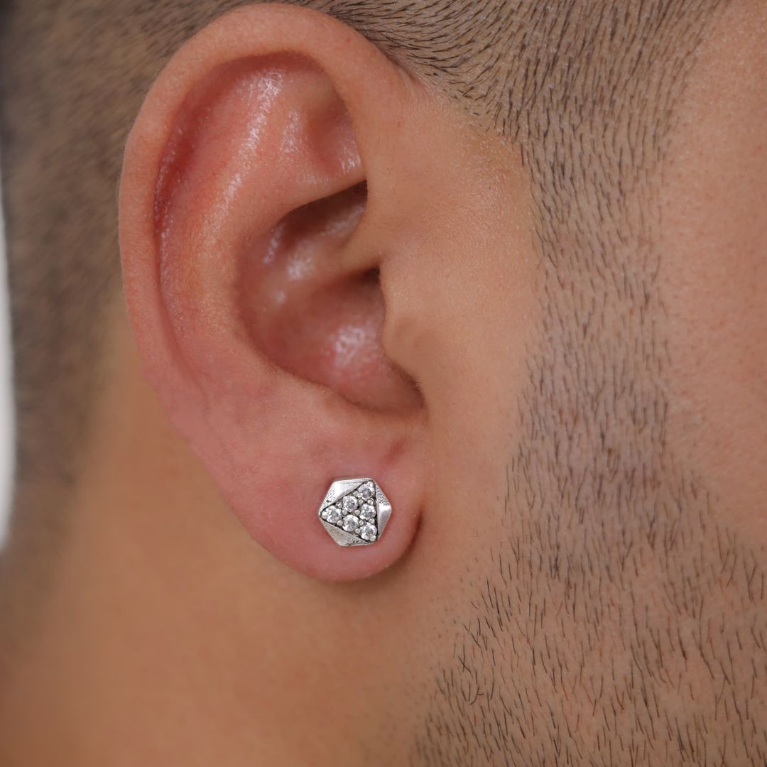 Hexa Diamond Stud