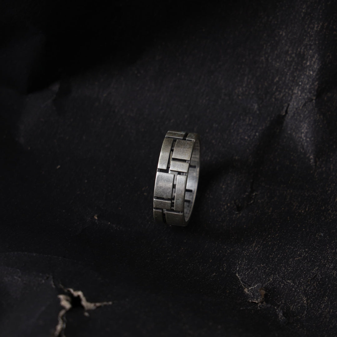 SILVER MOSAIC RING