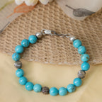 Howlite Turqoise silver bracelet