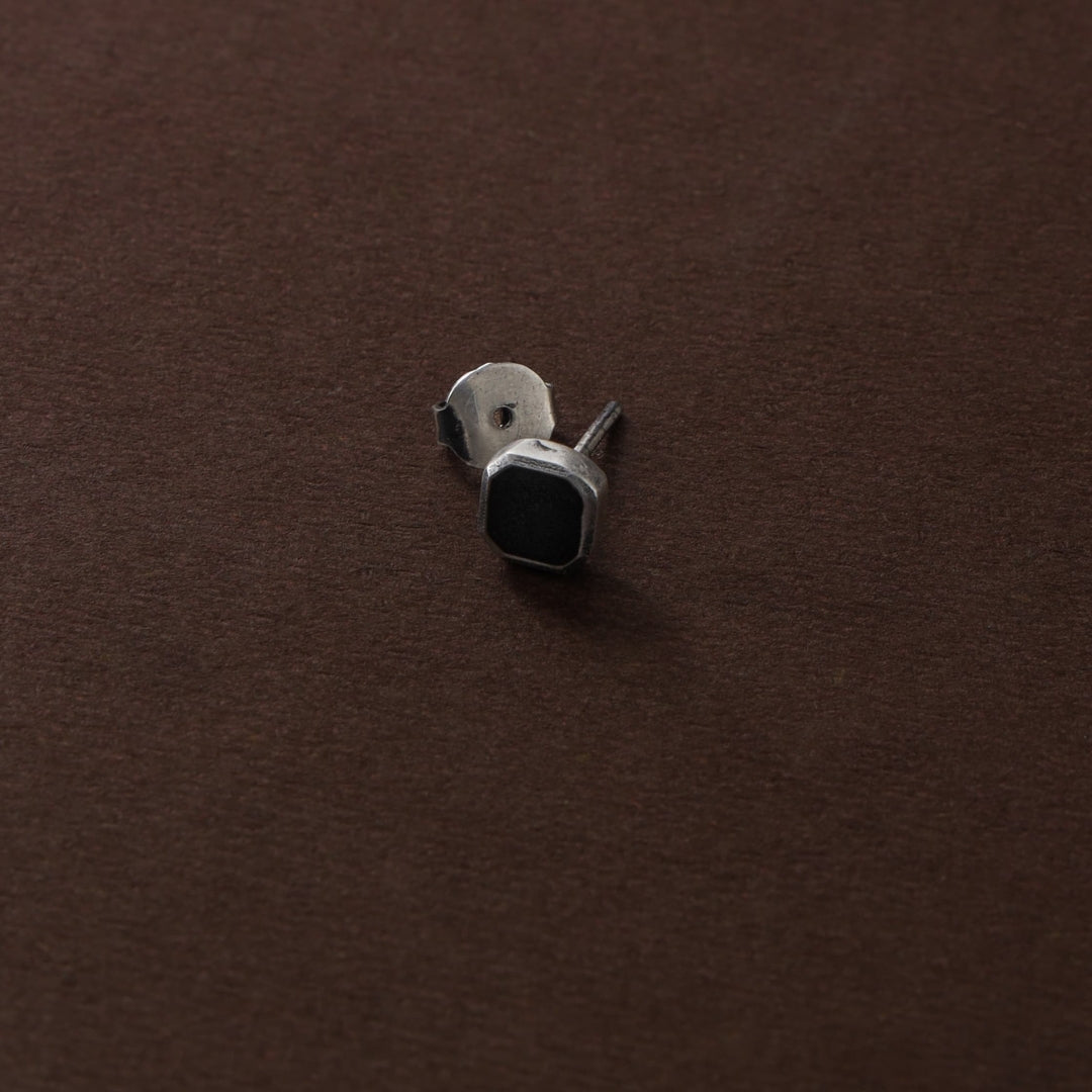 Black Square Stud