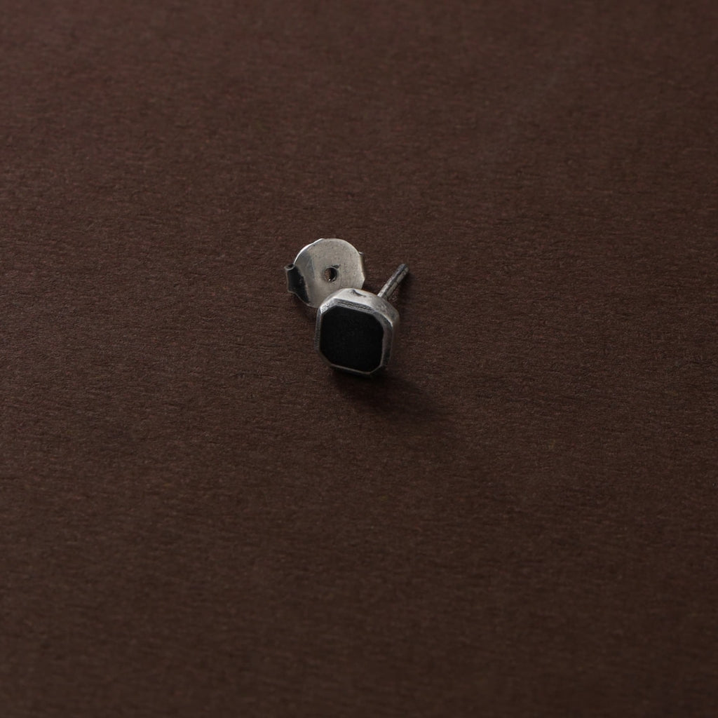 Black Square Stud
