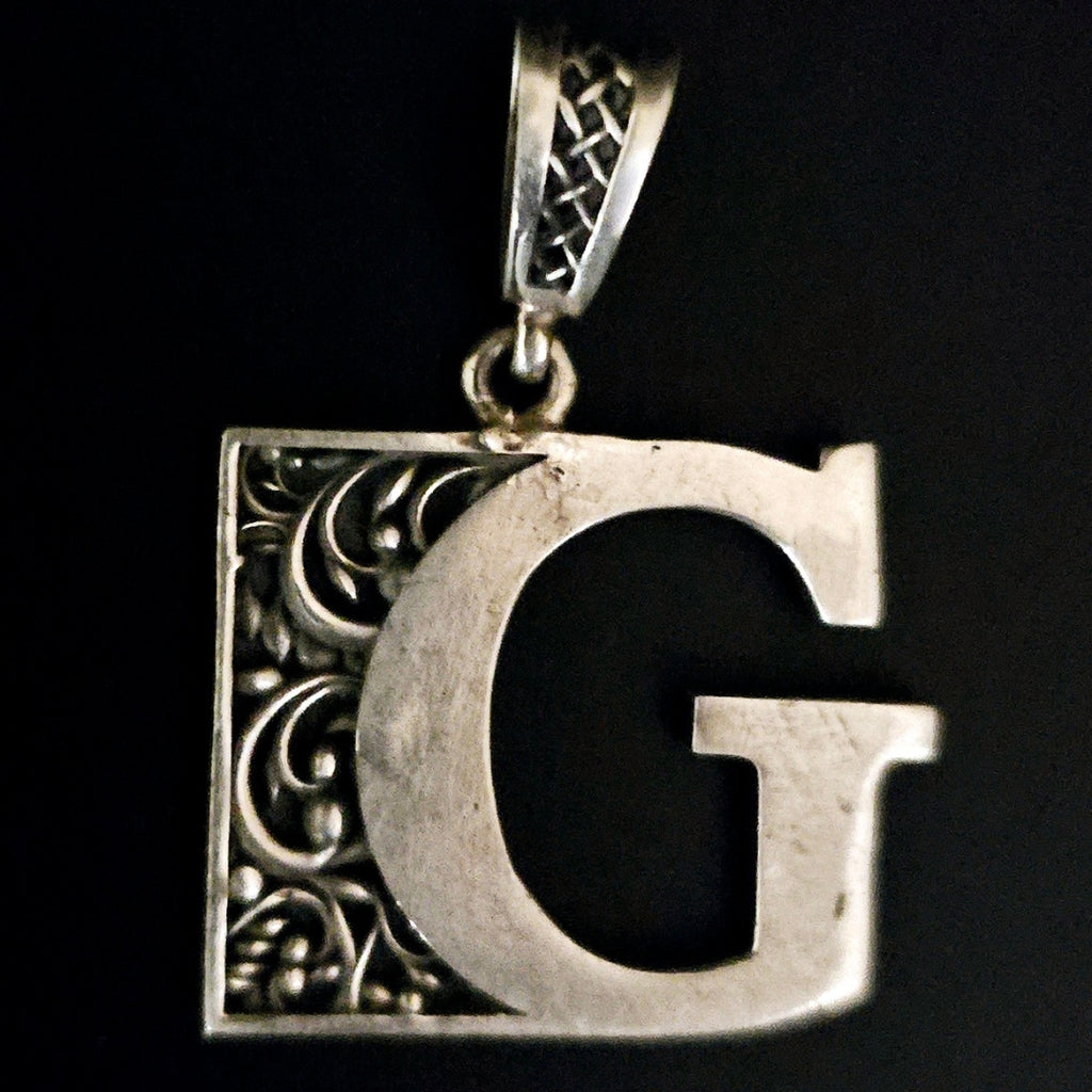 Alphabet silver Pendant