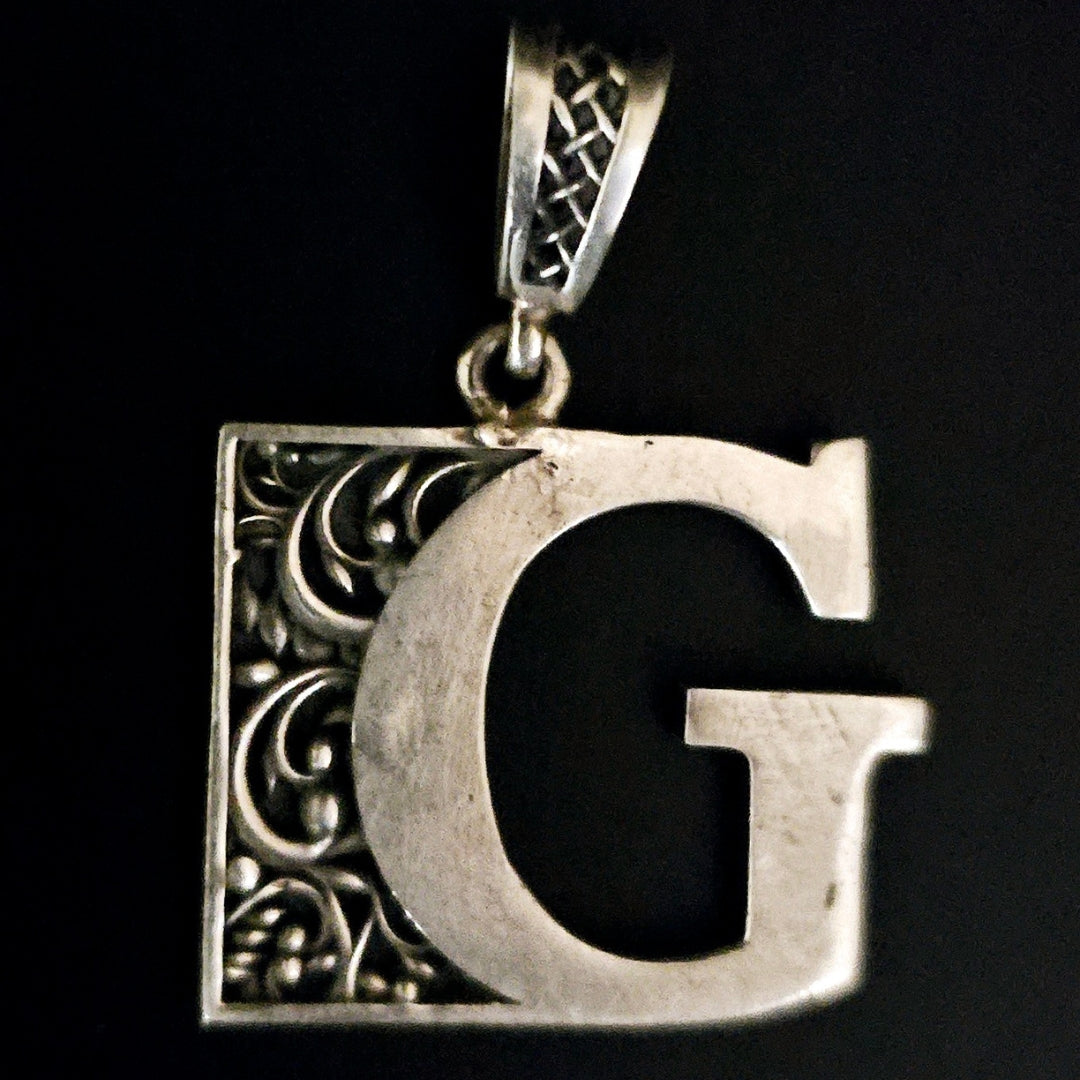 Alphabet silver Pendant