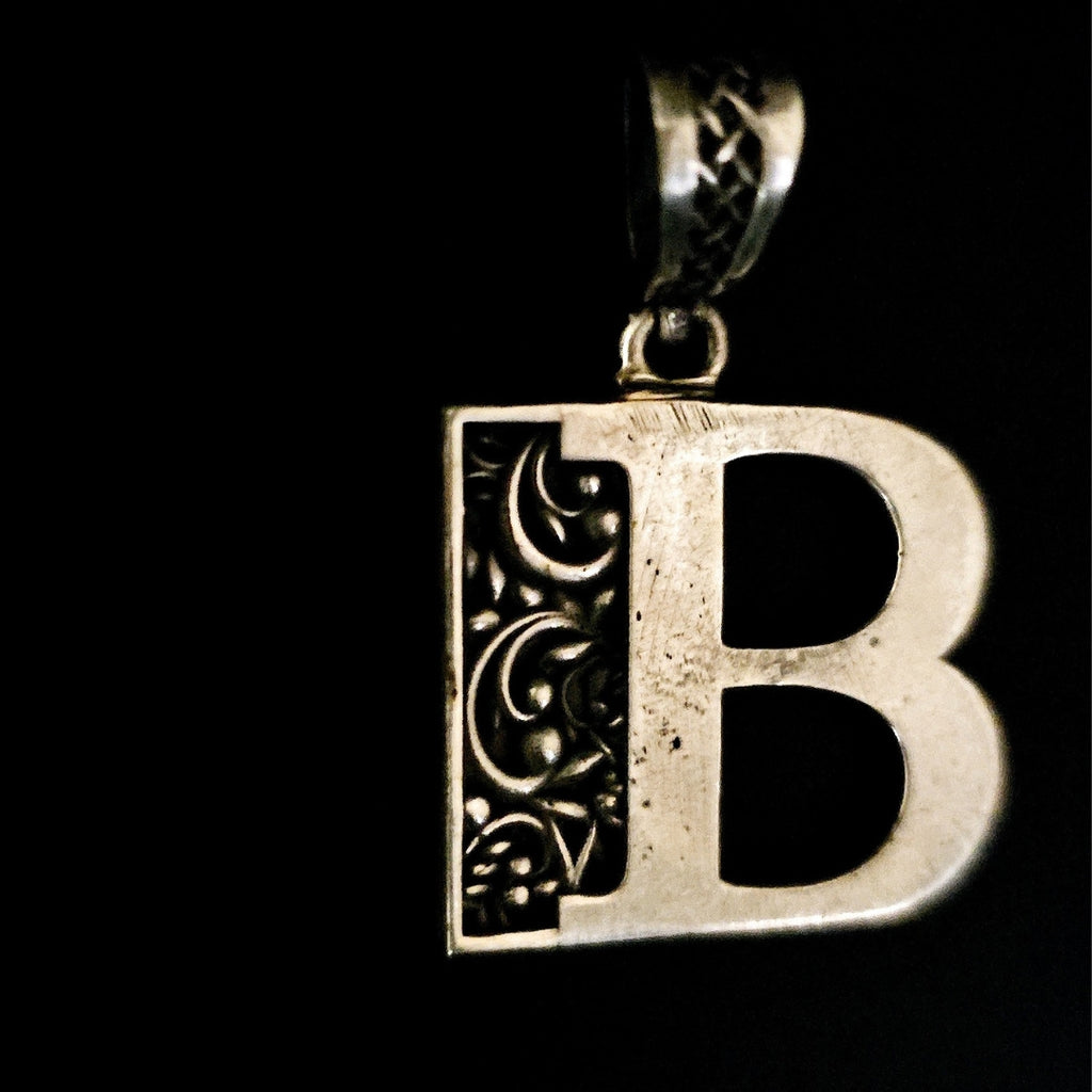 Alphabet silver Pendant