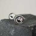 Moon- Wolf enamel cufflink clip