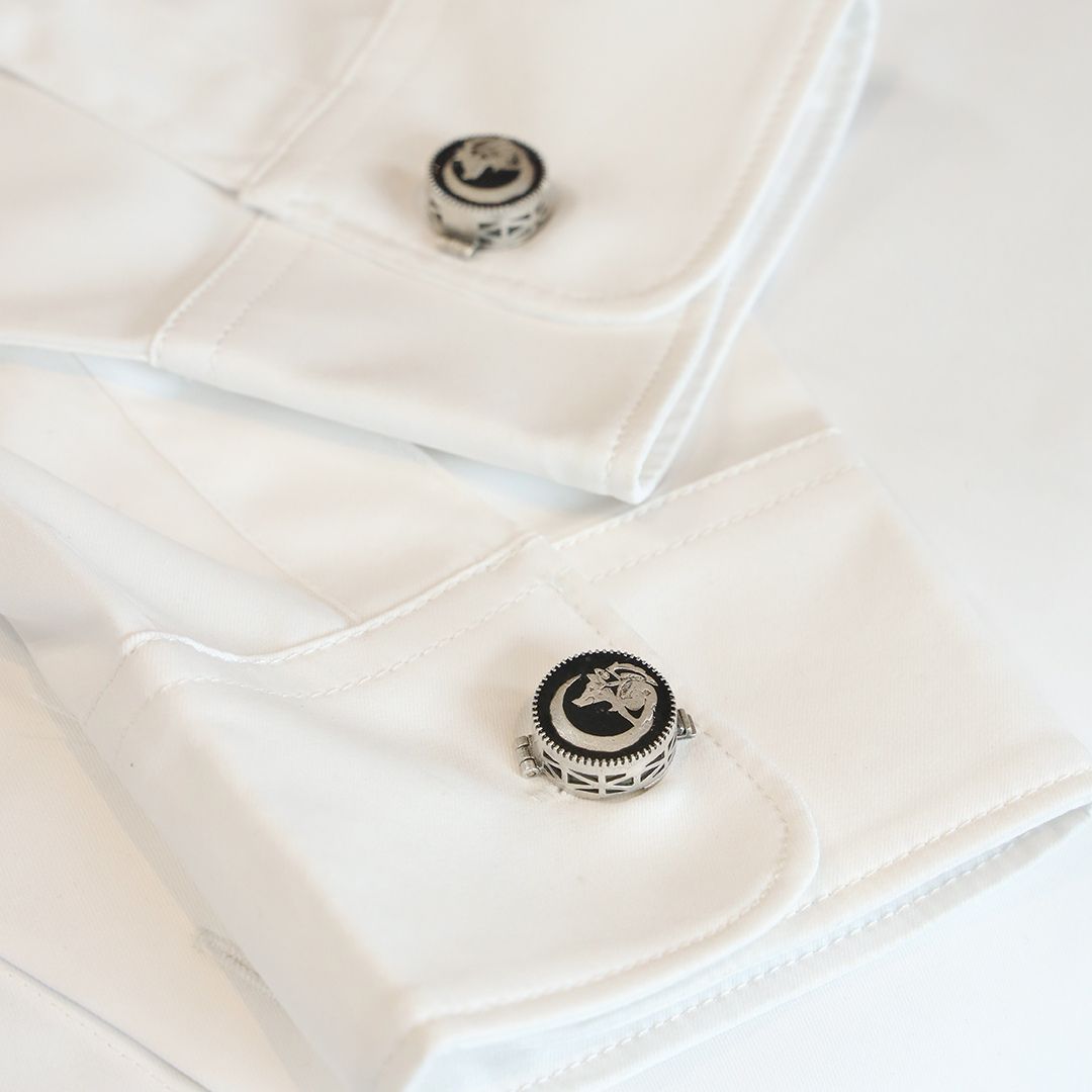 Moon- Wolf enamel cufflink clip