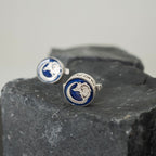 Moon- Wolf enamel cufflink clip