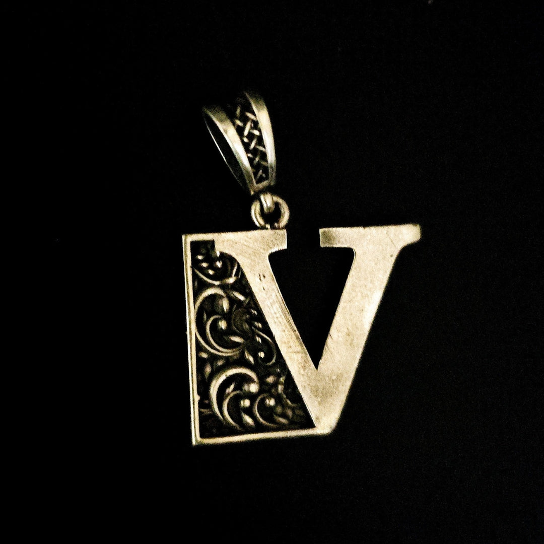 Alphabet silver Pendant