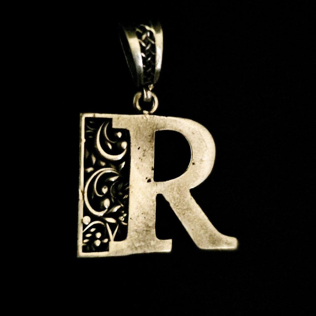 Alphabet silver Pendant
